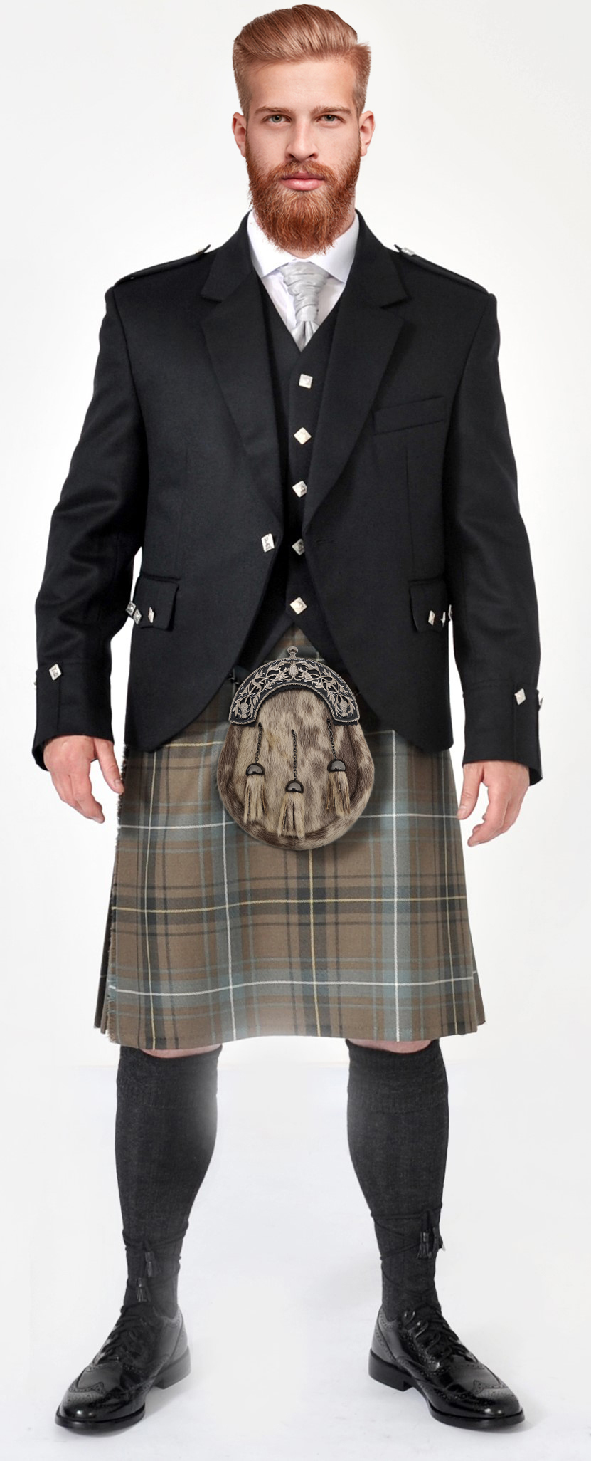 8 Yard Henderson Weathered 16oz Wool Kilt full Package offer
